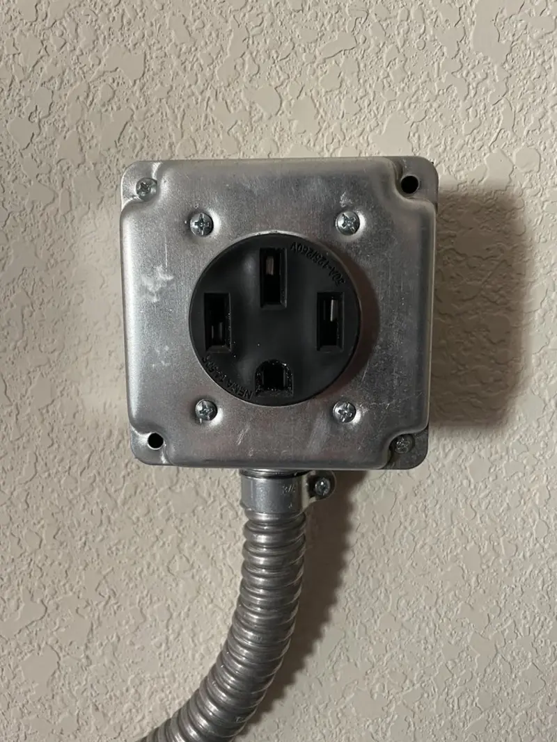 NEMA 14-50 outlet installed for Electrical Panel Upgrade in Milwaukee